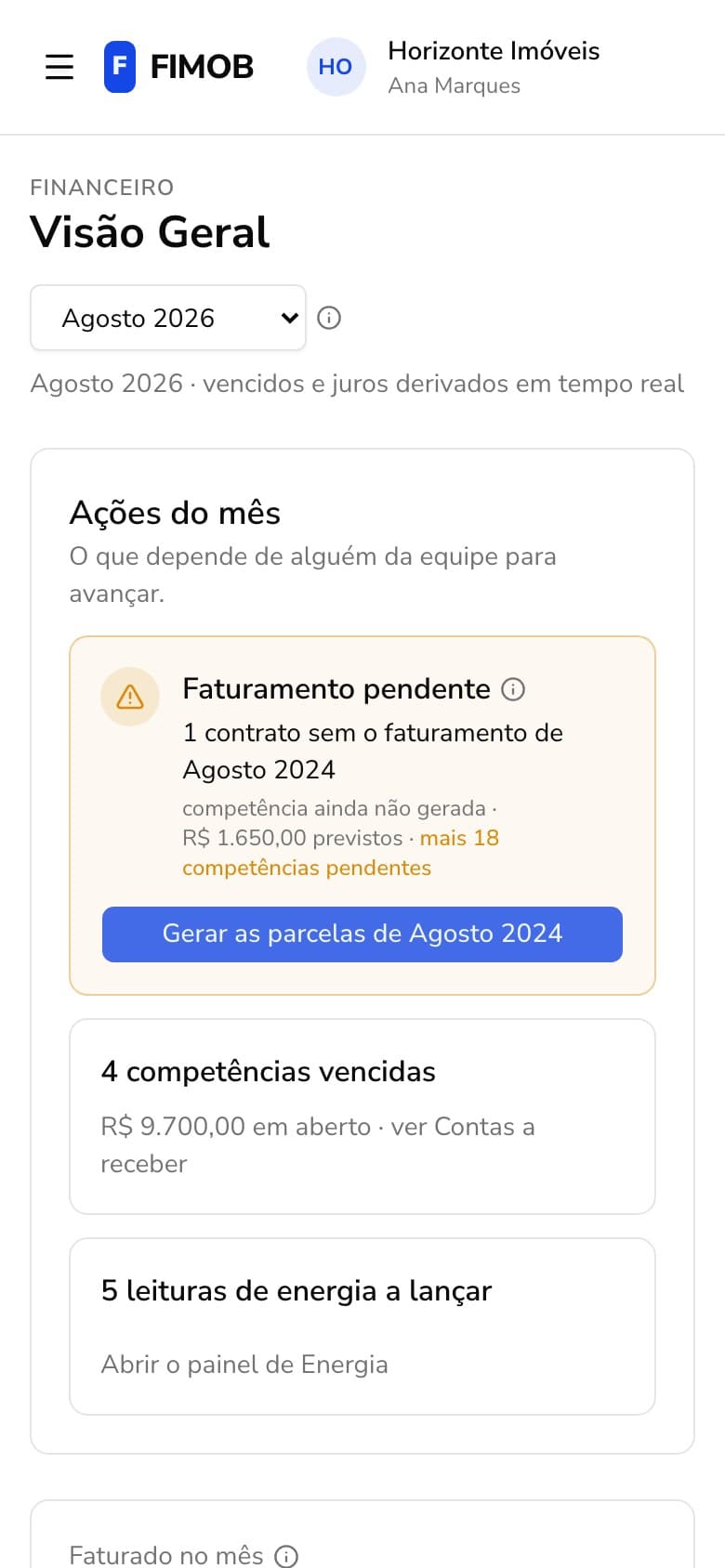Visão Geral do Fimob
